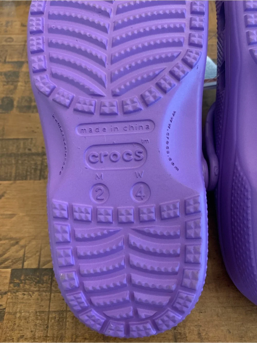 CROCS Kids Adult Classic Purple Clogs with Heel Strap